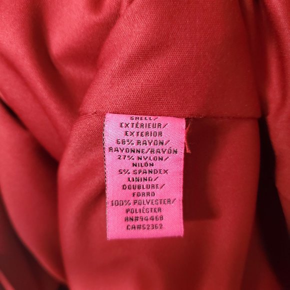 Betsey Johnson Red Rayon Sleeveless Dress with Back Zipper Size 12 - Picture 11 of 12